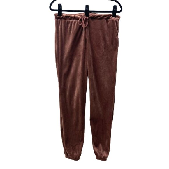 Danskin 2-Piece Velour Track Suit, Sz Large, Pinkish Brown Boxy Hoodie Jogger - Picture 10 of 16